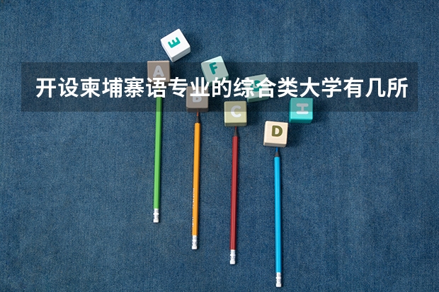 开设柬埔寨语专业的综合类大学有几所