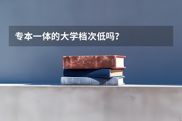 专本一体的大学档次低吗?