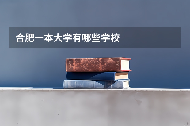 合肥一本大学有哪些学校