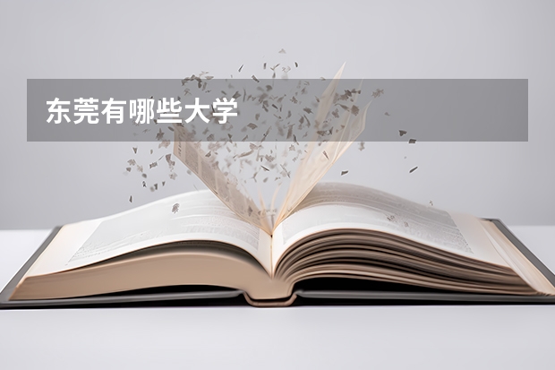 东莞有哪些大学