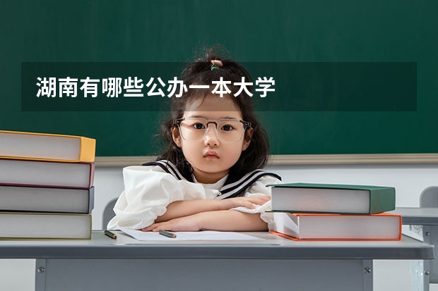 湖南有哪些公办一本大学