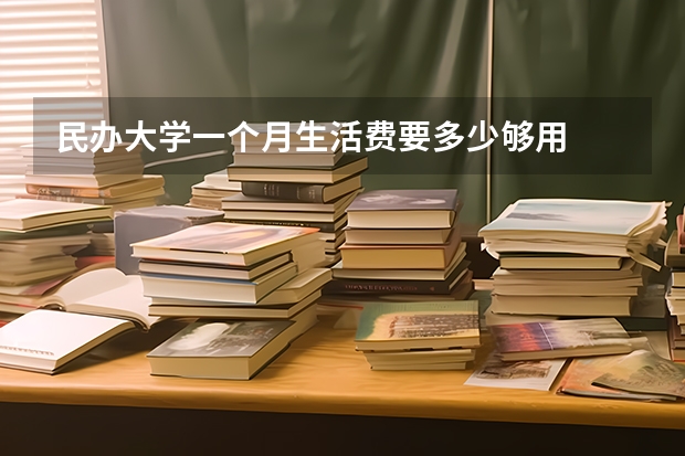 民办大学一个月生活费要多少够用