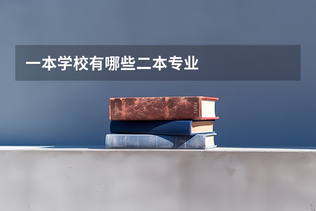 一本学校有哪些二本专业