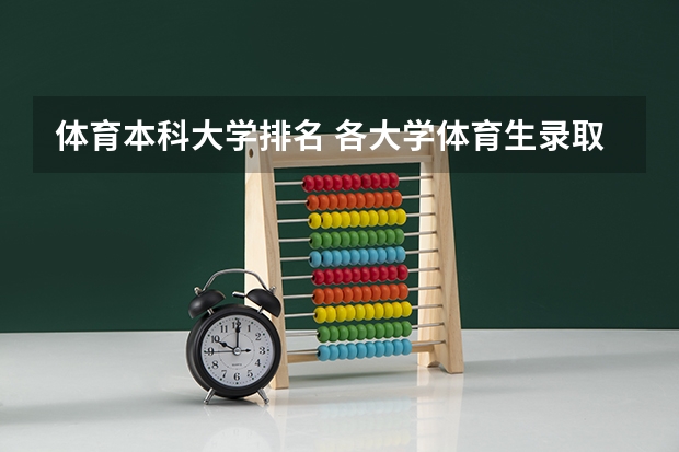 体育本科大学排名 各大学体育生录取分数线