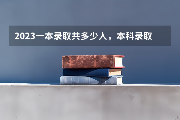2023一本录取共多少人，本科录取共多少人
