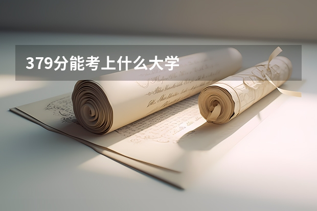 379分能考上什么大学