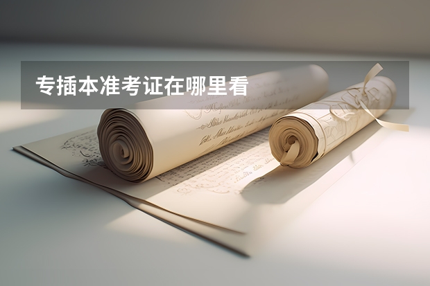 专插本准考证在哪里看
