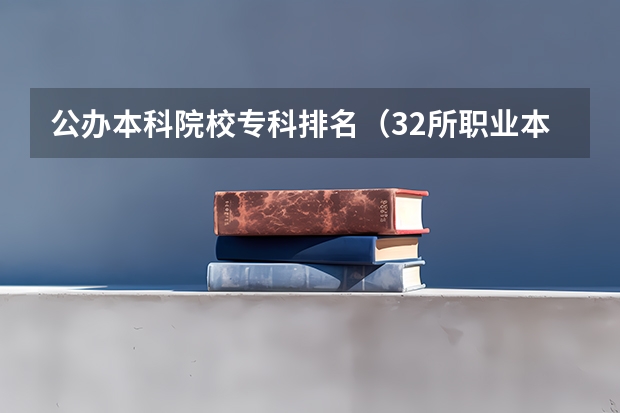 公办本科院校专科排名（32所职业本科大学排名）