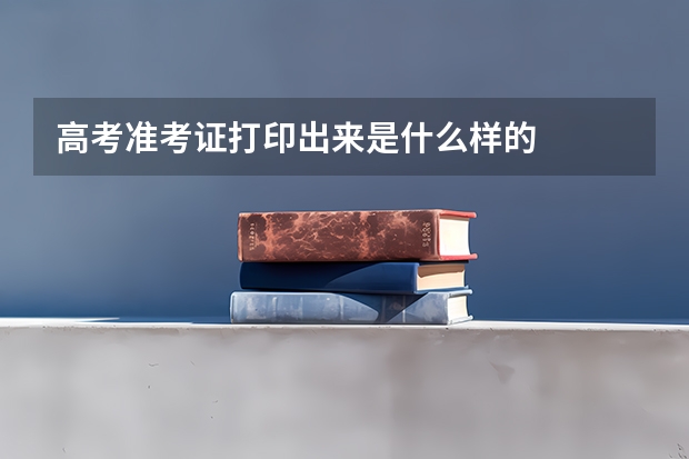 高考准考证打印出来是什么样的