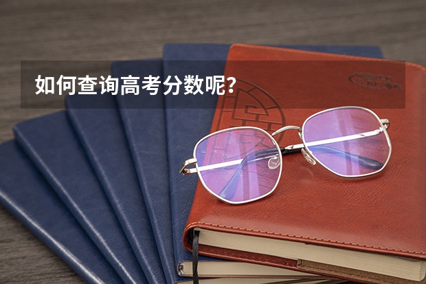 如何查询高考分数呢？
