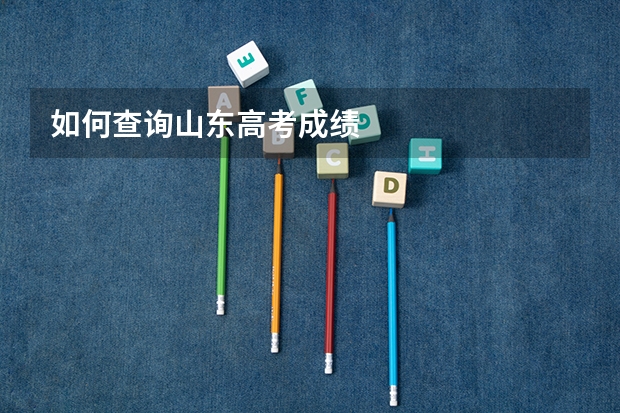 如何查询山东高考成绩