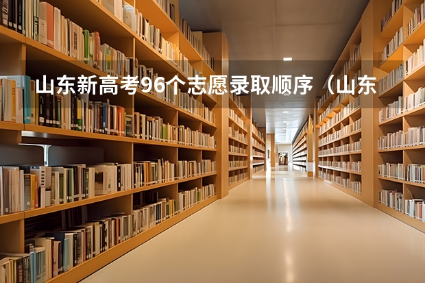 山东新高考96个志愿录取顺序（山东高考志愿录取规则及方法）