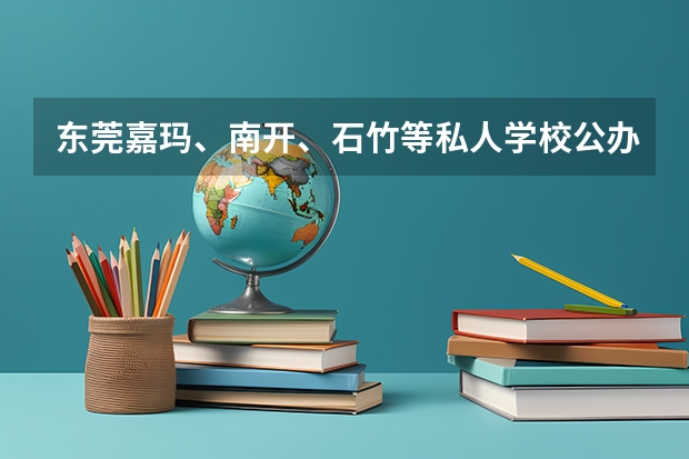 东莞嘉玛、南开、石竹等私人学校公办生的录取分数线是多少？