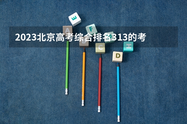 2023北京高考综合排名313的考生报什么大学好 学校往年录取分数线