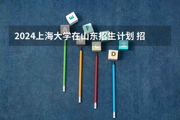 2024上海大学在山东招生计划 招多少人