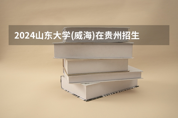 2024山东大学(威海)在贵州招生计划 招多少人