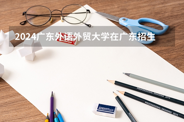 2024广东外语外贸大学在广东招生计划 招多少人