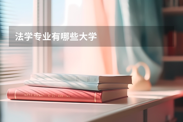 法学专业有哪些大学