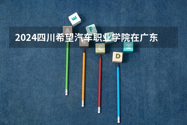 2024四川希望汽车职业学院在广东招生计划 招多少人