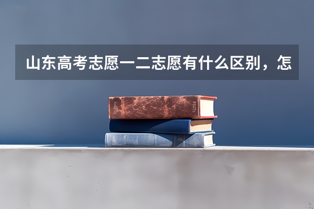 山东高考志愿一二志愿有什么区别,怎么报