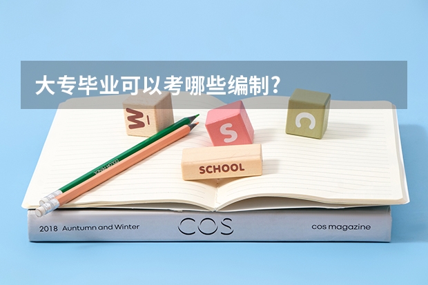 大专毕业可以考哪些编制?