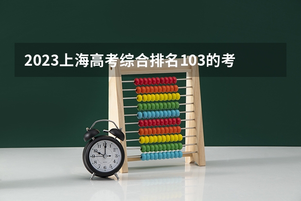 2023上海高考综合排名103的考生报什么大学好 学校往年录取分数线