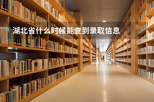 湖北省什么时候能查到录取信息