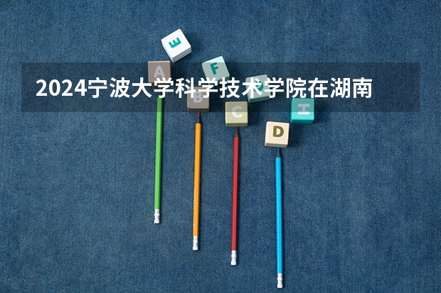 2024宁波大学科学技术学院在湖南招生计划 招多少人