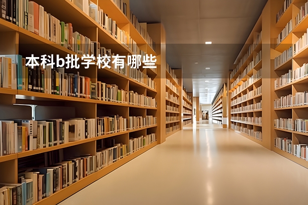 本科b批学校有哪些
