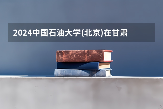 2024中国石油大学(北京)在甘肃招生计划 招多少人