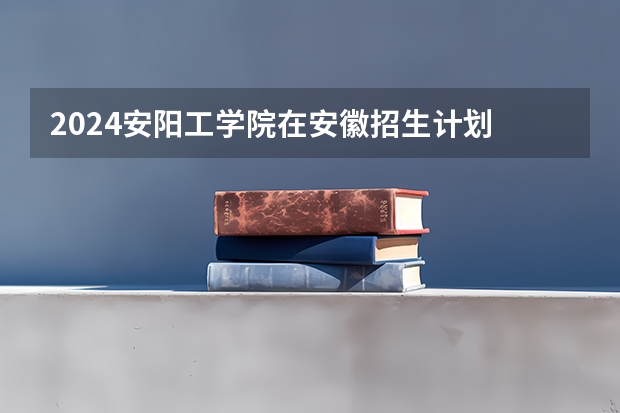 2024安阳工学院在安徽招生计划 招多少人