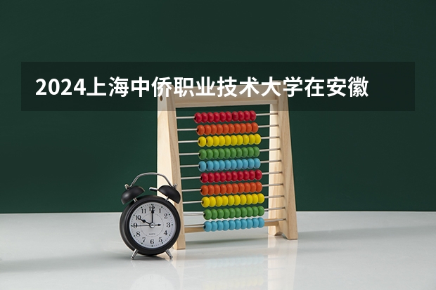 2024上海中侨职业技术大学在安徽招生计划 招多少人