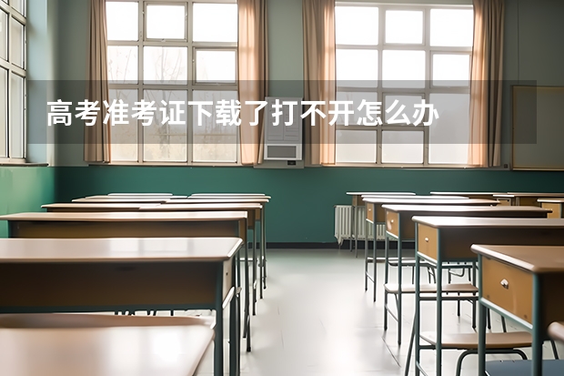 高考准考证下载了打不开怎么办