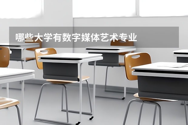 哪些大学有数字媒体艺术专业