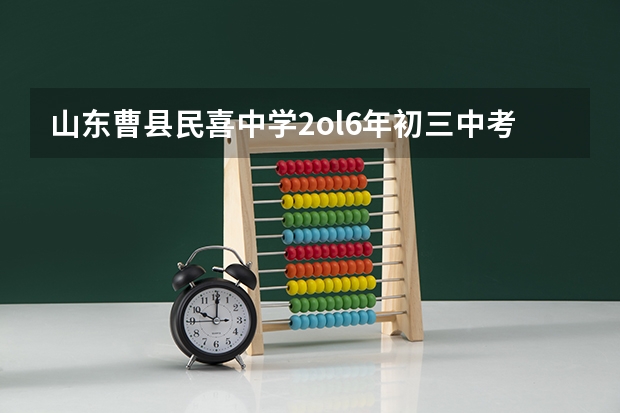 山东曹县民喜中学2ol6年初三中考成绩 综合素质评价在哪儿查询？