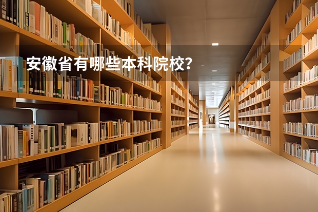 安徽省有哪些本科院校？