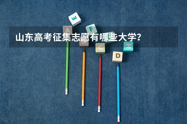 山东高考征集志愿有哪些大学？