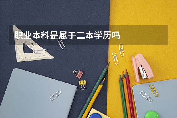 职业本科是属于二本学历吗