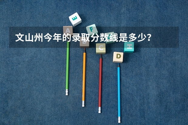 文山州今年的录取分数线是多少？