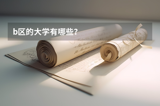 b区的大学有哪些？