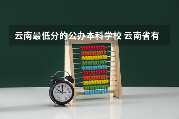 云南最低分的公办本科学校 云南省有机电专业的中职学校?