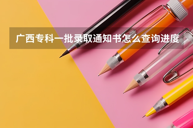 广西专科一批录取通知书怎么查询进度
