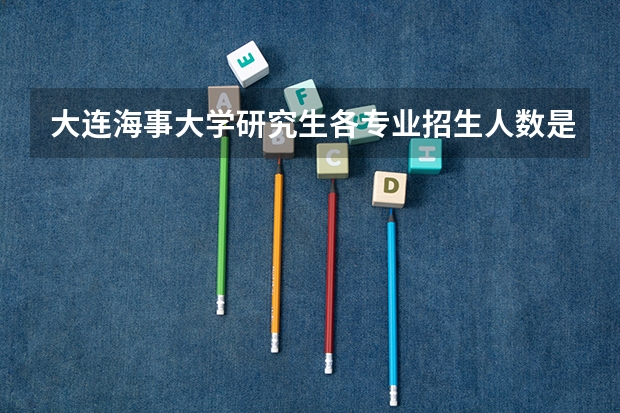 大连海事大学研究生各专业招生人数是多少？