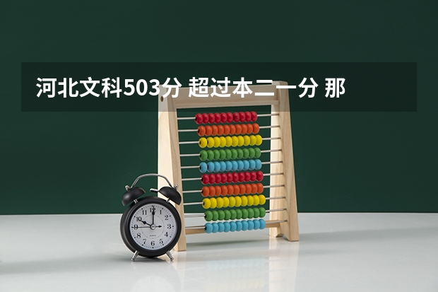 河北文科503分 超过本二一分 那些不错的财经好的本三我可以上呢