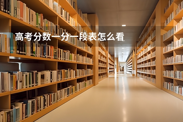 高考分数一分一段表怎么看