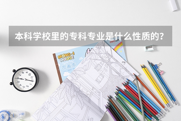 本科学校里的专科专业是什么性质的？