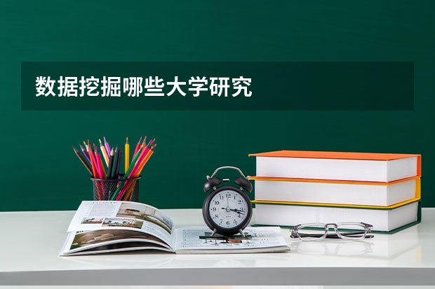 数据挖掘哪些大学研究