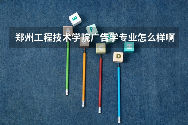 郑州工程技术学院广告学专业怎么样啊?