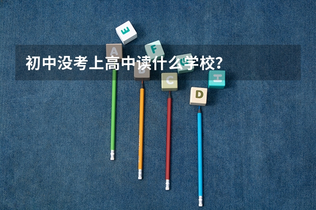 初中没考上高中读什么学校？
