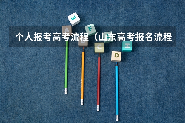 个人报考高考流程（山东高考报名流程）